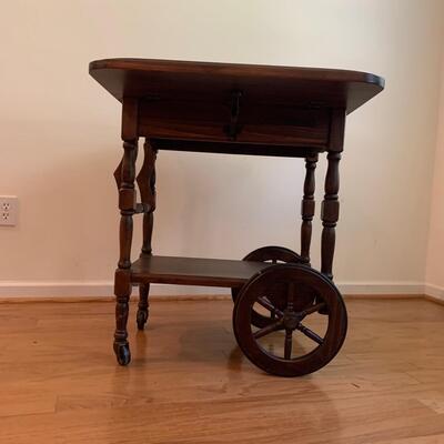 Wooden Drop Leaf Tea Cart (DR-HS)