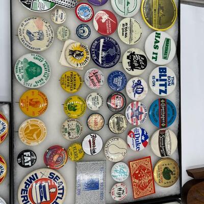 Lot of Vintage Seattle Washington Antique Early 1900s Buttons Collectibles and Worlds Fair Memorabilia