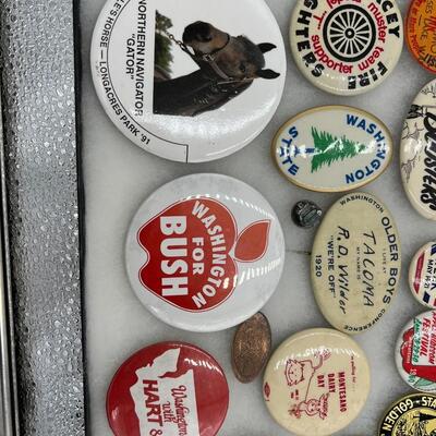 Lot of Vintage Seattle Washington Antique Early 1900s Buttons Collectibles and Worlds Fair Memorabilia