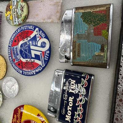 Lot of Vintage Seattle Washington Antique Early 1900s Buttons Collectibles and Worlds Fair Memorabilia