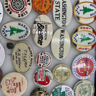 Lot of Vintage Seattle Washington Antique Early 1900s Buttons Collectibles and Worlds Fair Memorabilia