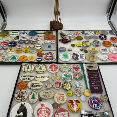 Lot of Vintage Seattle Washington Antique Early 1900s Buttons Collectibles and Worlds Fair Memorabilia
