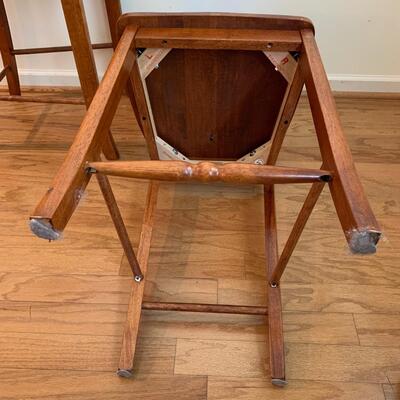 Pair of X-Back Malaysian Made Counter Stools (K-HS)