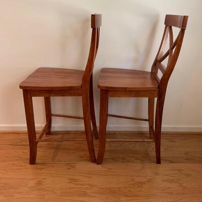 Pair of X-Back Malaysian Made Counter Stools (K-HS)