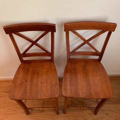 Pair of X-Back Malaysian Made Counter Stools (K-HS)