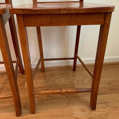 Pair of X-Back Malaysian Made Counter Stools (K-HS)