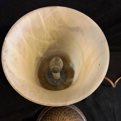 Unique Lidded Glass Lamp and Golden Wall Shelf (DR-HS)