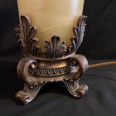 Unique Lidded Glass Lamp and Golden Wall Shelf (DR-HS)