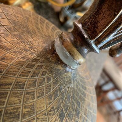 Unique Lidded Glass Lamp and Golden Wall Shelf (DR-HS)