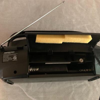 Two Radios: General Electric Superadio & Soundesign AM-FM Radio/Stereo Cassette Player (LR-HS)