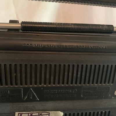 Two Radios: General Electric Superadio & Soundesign AM-FM Radio/Stereo Cassette Player (LR-HS)