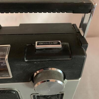 Two Radios: General Electric Superadio & Soundesign AM-FM Radio/Stereo Cassette Player (LR-HS)