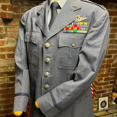 Authentic United States Air Force USAF Military Uniform Shirt Jacket Pants Buttons and Pins