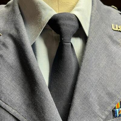 Authentic United States Air Force USAF Military Uniform Shirt Jacket Pants Buttons and Pins