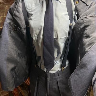 Authentic United States Air Force USAF Military Uniform Shirt Jacket Pants Buttons and Pins