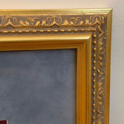 Queen Anne Style Splat Back Chair w/ Framed Biltmore Print & Natural Decor (LR-HS)