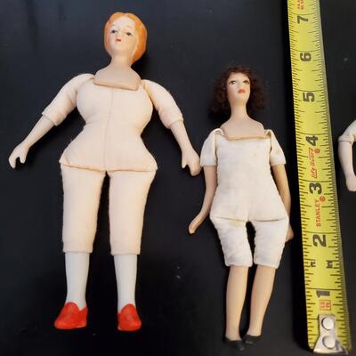 Bisque and Cloth Vintage Dolls