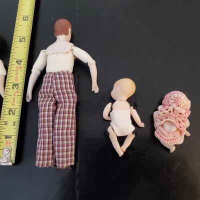 Bisque and Cloth Vintage Dolls