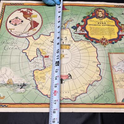 Rare 1934 Authorized Map of the Second Byrd Antarctic Expedition to the South Pole