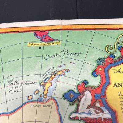 Rare 1934 Authorized Map of the Second Byrd Antarctic Expedition to the South Pole