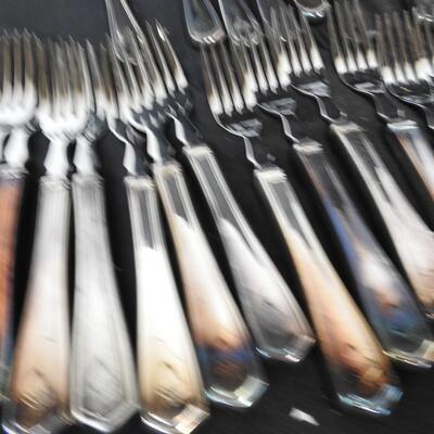 Stainless Steel Silverware: 26 Forks, 30 Knives
