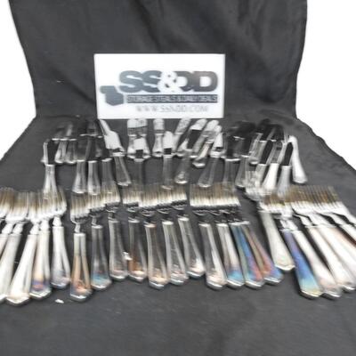 Stainless Steel Silverware: 26 Forks, 30 Knives