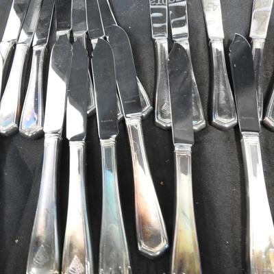Stainless Steel Silverware: 26 Forks, 30 Knives