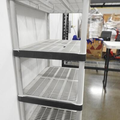 Storage Shelves, Grey, 24x36x57, Small Places on Shelves Broken, See Pioctures