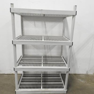 Storage Shelves, Grey, 24x36x57, Small Places on Shelves Broken, See Pioctures