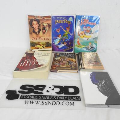 Disney VHS Tapes, Transformers DVD, Books