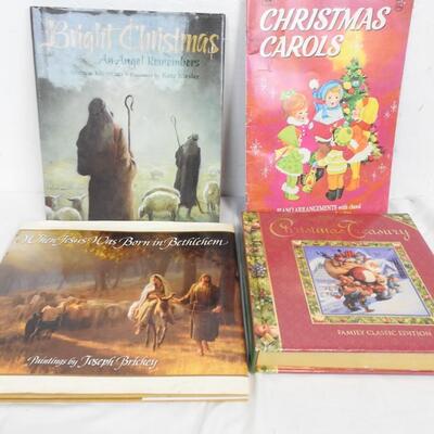 Christmas Lot: Vintage Christmas Carols Book, Books, Ornaments, Figurine
