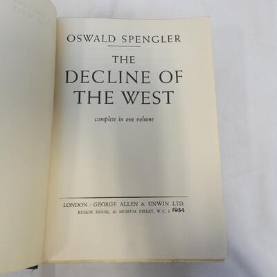 The Decline of the West [hardcover] Oswald Spengler, [1934?] Vintage