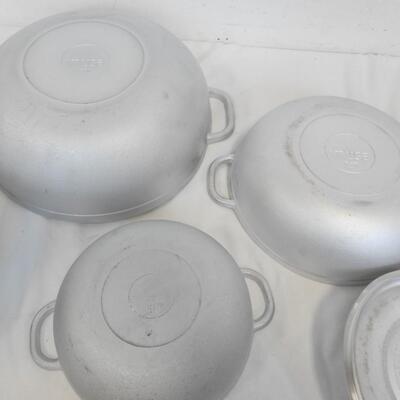 Imusa Caldero Cast Aluminum Bowls, 2 w/Lids,