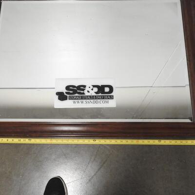 Large Mirror with 3" Wooden Frame : 33"x45.5"