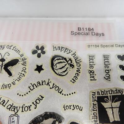 6 Sets Clear Acrylic Stamp Sets Close To My Heart: Elegant Script-Special Days