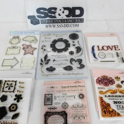 5 Sets Acrylic Stamps by Close To My Heart: Family Love-Spring; 1 Clear Stamps