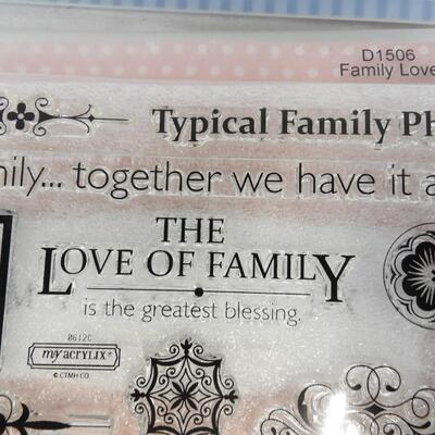 5 Sets Acrylic Stamps by Close To My Heart: Family Love-Spring; 1 Clear Stamps