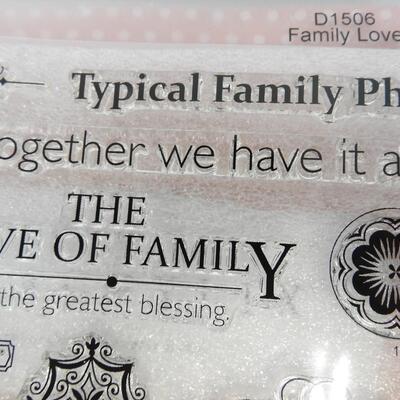 5 Sets Acrylic Stamps by Close To My Heart: Family Love-Spring; 1 Clear Stamps