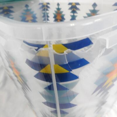 Mainstays 14.5 gal Plastic Storage Totes w/Lids, Totes Have Damage, See Pictures