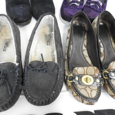 Women Shoes, 4pr, Size 8-8 1/2,  Coach, me too, Stuart Weitzman
