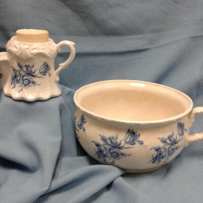 Malvern Ceramics Chamberpot & Empress Ironstone Shaving Mug