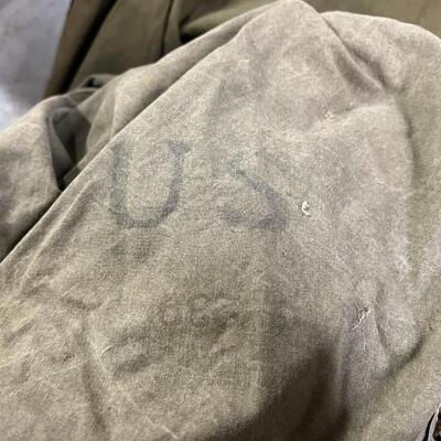 Lot of 4 1966 Army Vietnam Canvas Fabric Shelter Half Tent