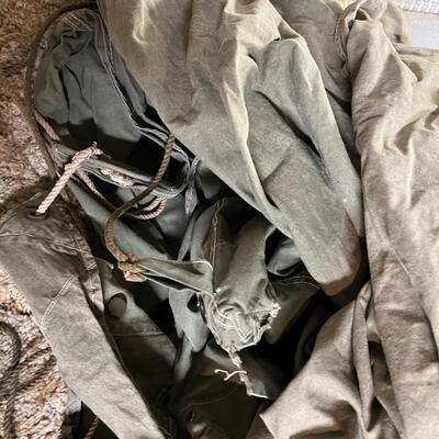 Lot of 4 1966 Army Vietnam Canvas Fabric Shelter Half Tent