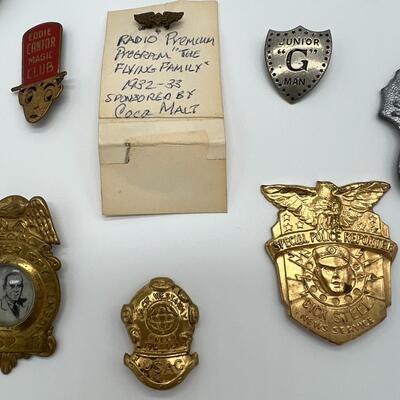 Lot of 19 Vintage Badges and Pins