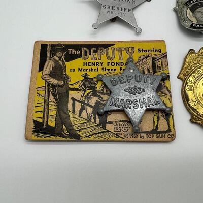 Premium Lot of 9 Antique Badges and Pins