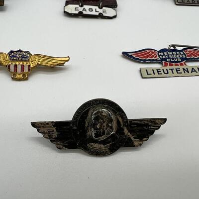 Lot of 14 Vintage Air Pins Wings Pins with Pin Backs