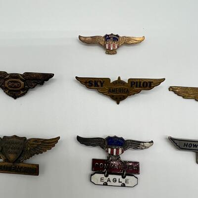 Lot of 14 Vintage Air Pins Wings Pins with Pin Backs
