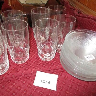 Vintage Juice Glasses, Salad Plates, Drinking Glasses