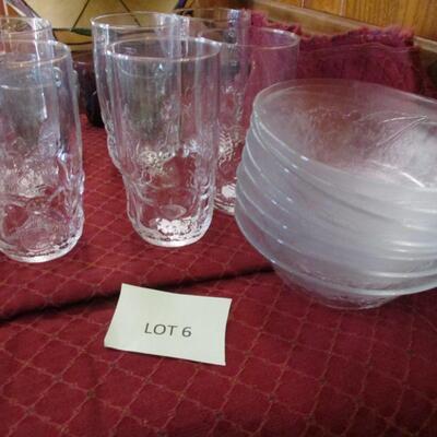 Vintage Juice Glasses, Salad Plates, Drinking Glasses