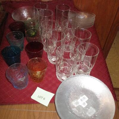 Vintage Juice Glasses, Salad Plates, Drinking Glasses